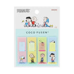 COCO FUSEN Snoopy film sticky notes by sun-star, four sticky cases on a blister card