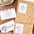 Snoopy sweets clear stamps used with a yellow ink pad next to wrapped candies