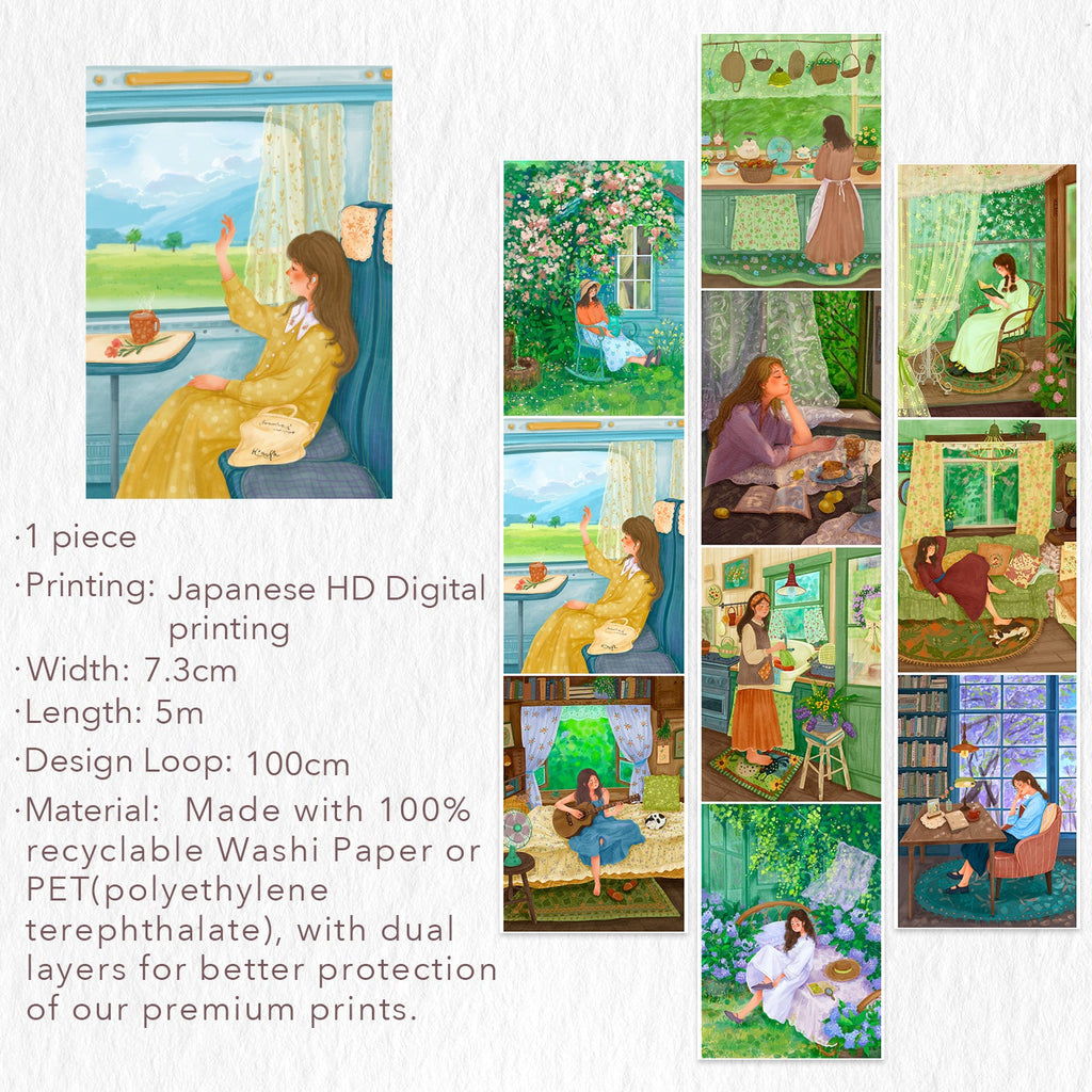 Garden Daydreams Wide Washi/PET Tape