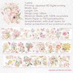 Pre-cut Petal Post Wide Washi/PET Tape
