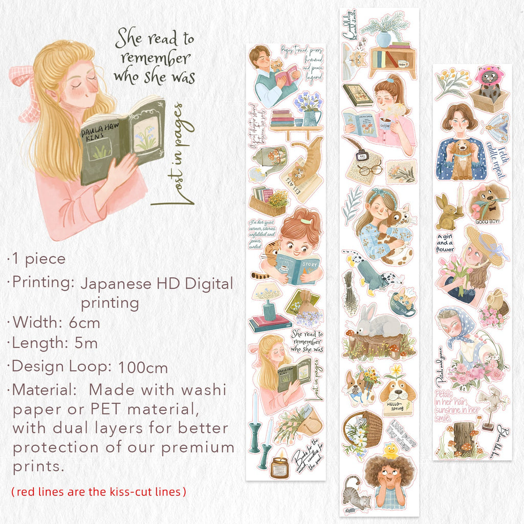 Pre-cut Sunday Vibe Wide Washi/PET Tape