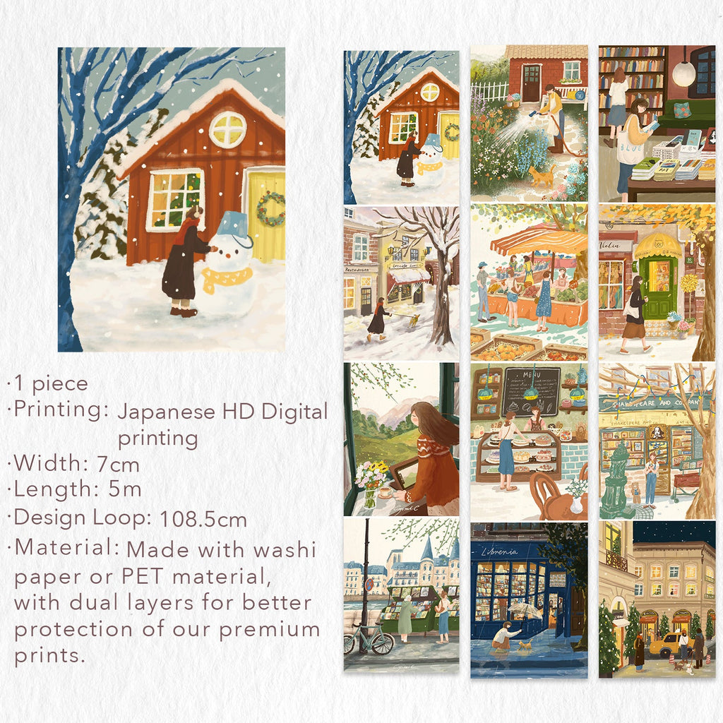 Season's Passing Wide Washi/PET Tape