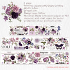 Pre-cut Violet Veil Wide Washi/PET Tape