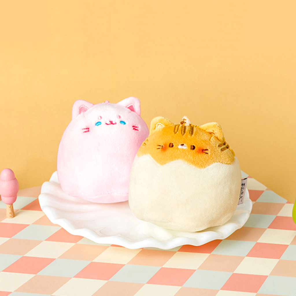 Kitty Bun Plush Toy Keychain