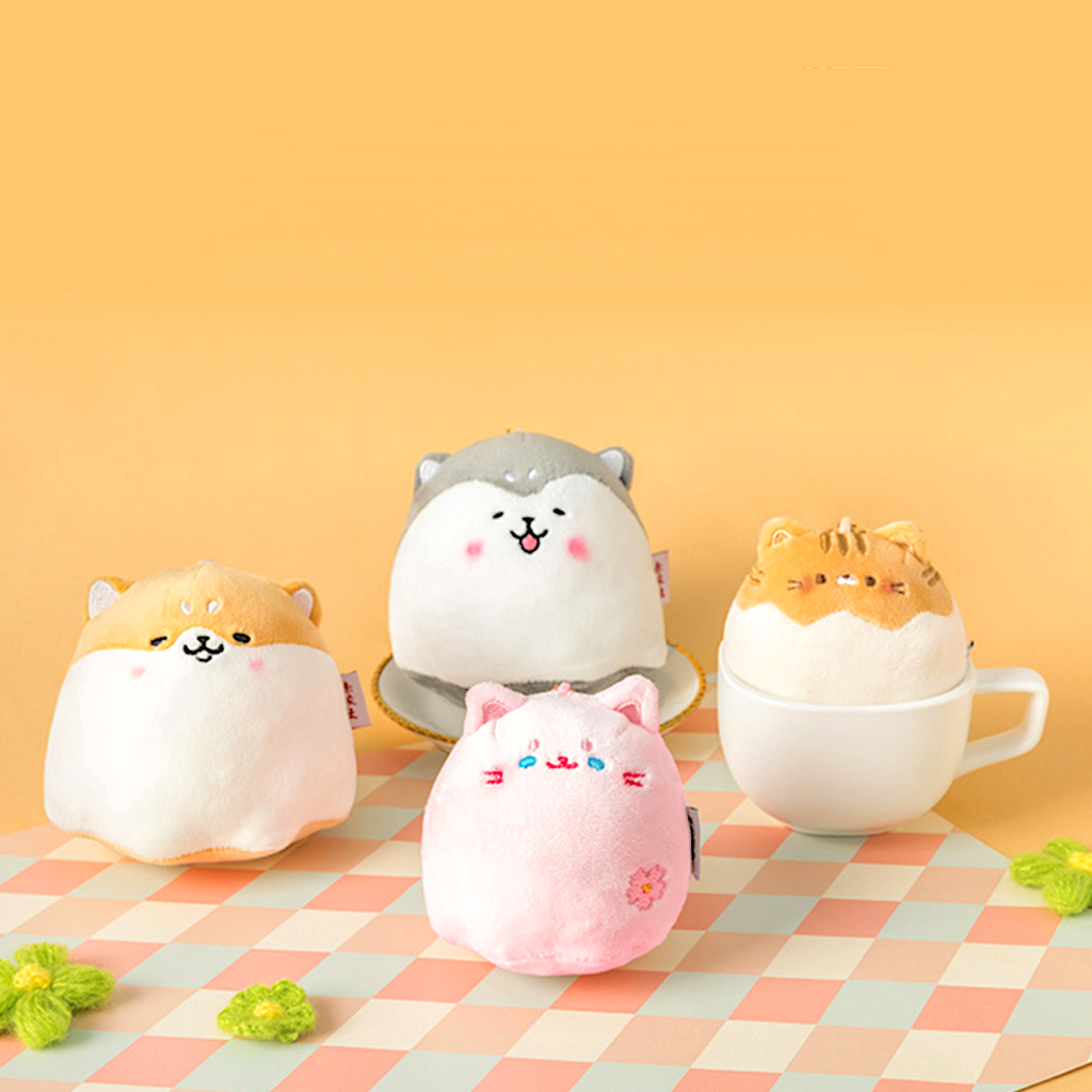 Kitty Bun Plush Toy Keychain