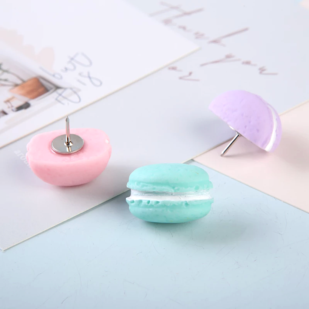 Kawaii Macaron Push Pins