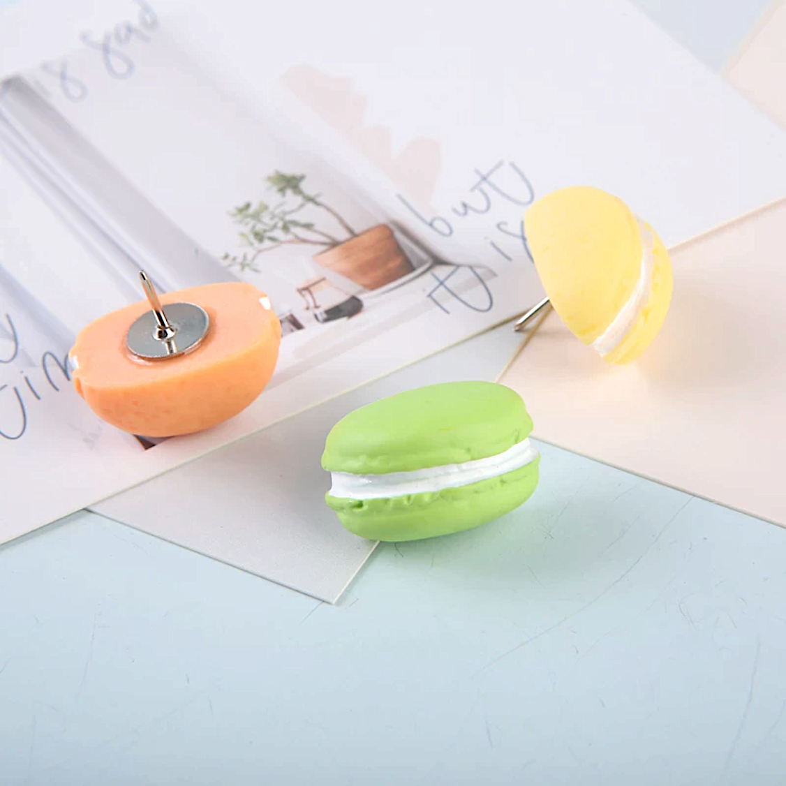 Kawaii Macaron Push Pins