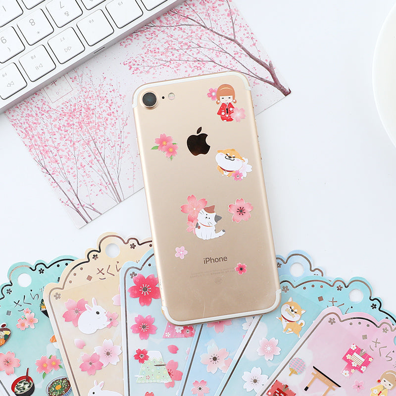 Nekoni Sakura Season Stickers