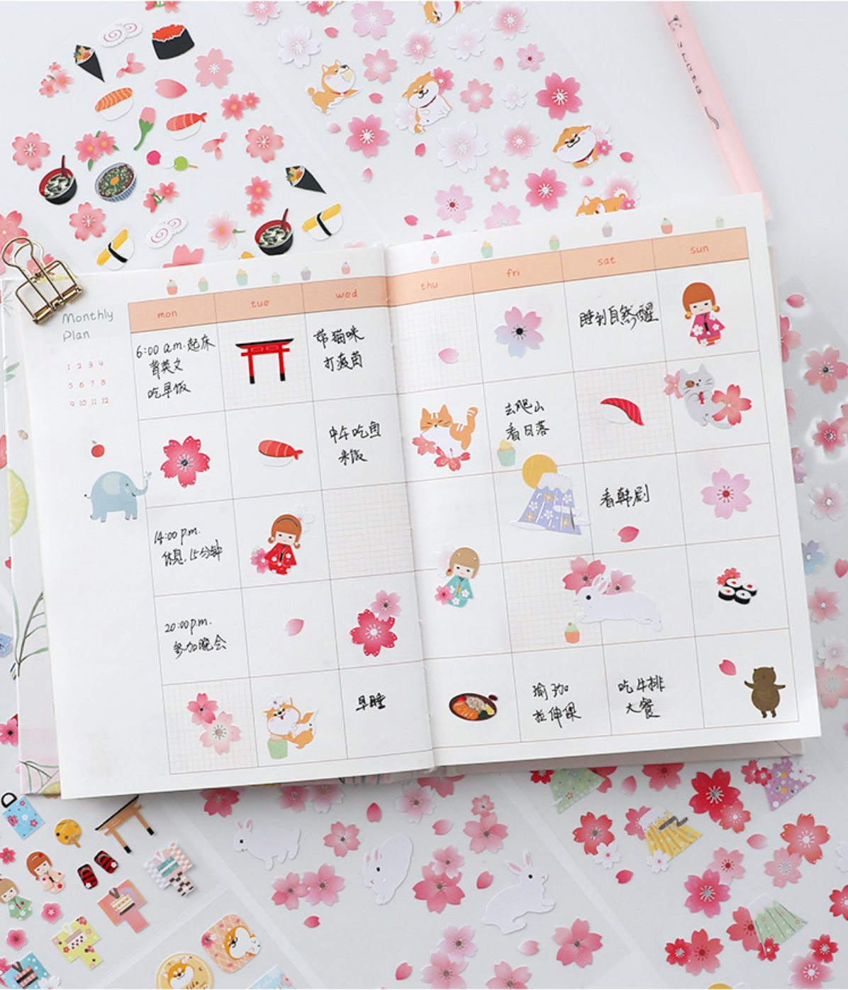 Nekoni Sakura Season Stickers