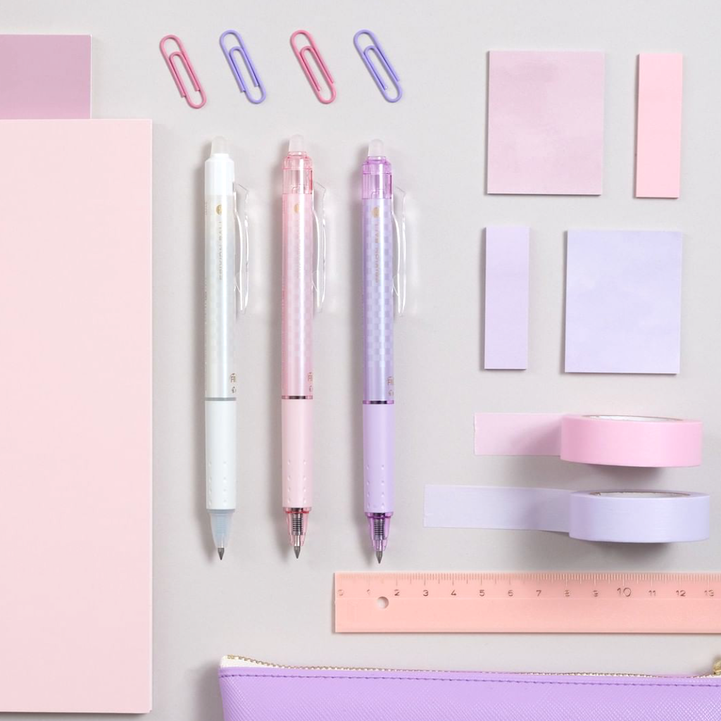 Pilot FriXion Ball Knock Retractable Gel Pen - 0.5 mm - Block Check Series