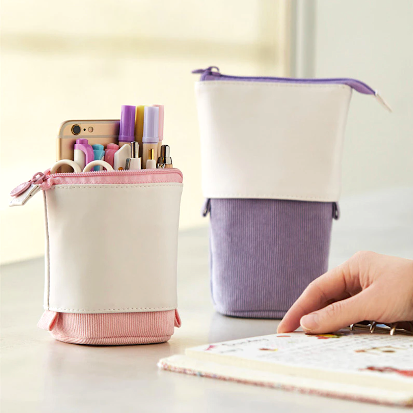 Corduroy Pop-up Pencil Case (5 Colors)