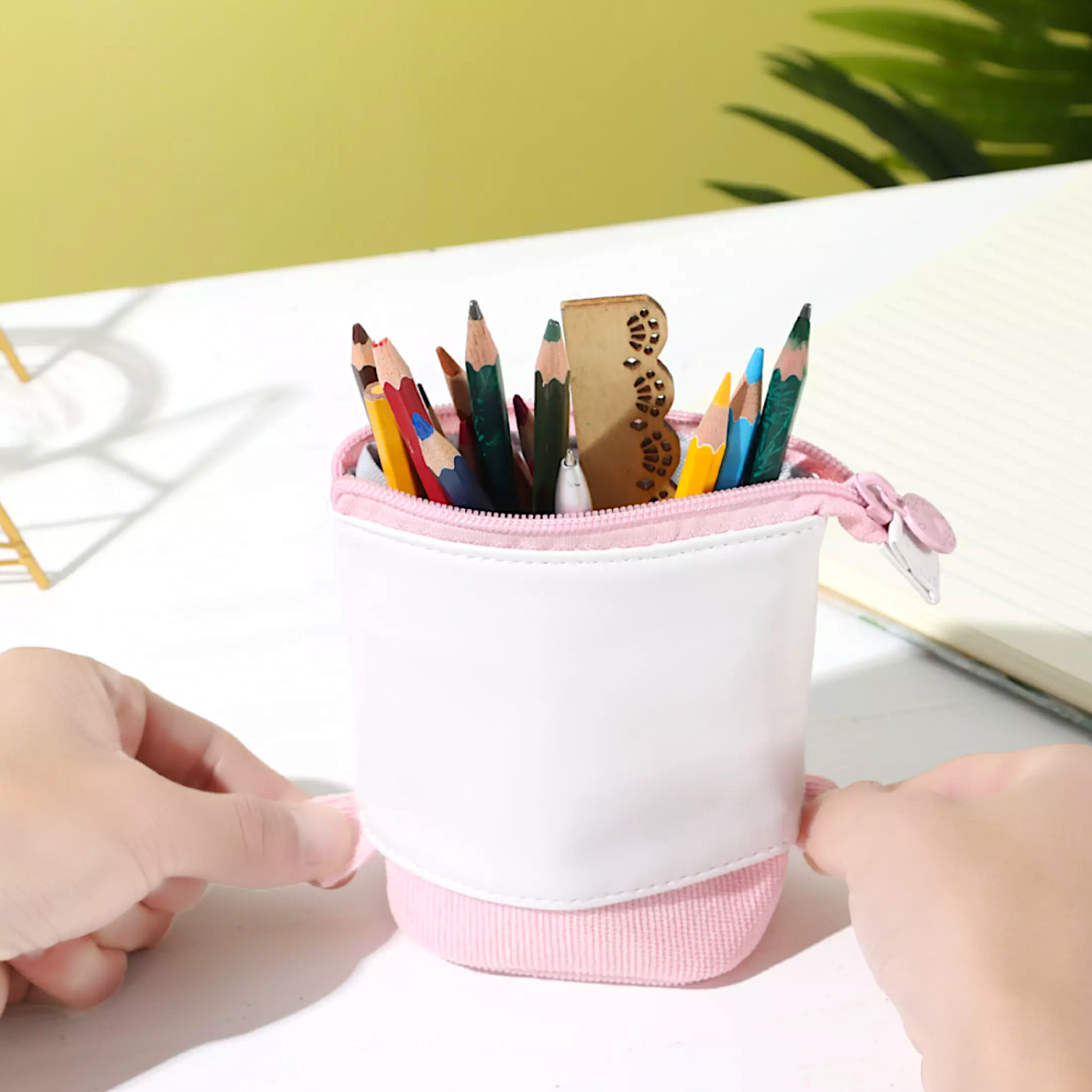 Corduroy Pop-up Pencil Case (5 Colors)