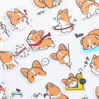 Happy Corgi Paper Stickers
