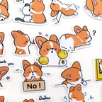 Happy Corgi Paper Stickers