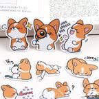 Happy Corgi Paper Stickers