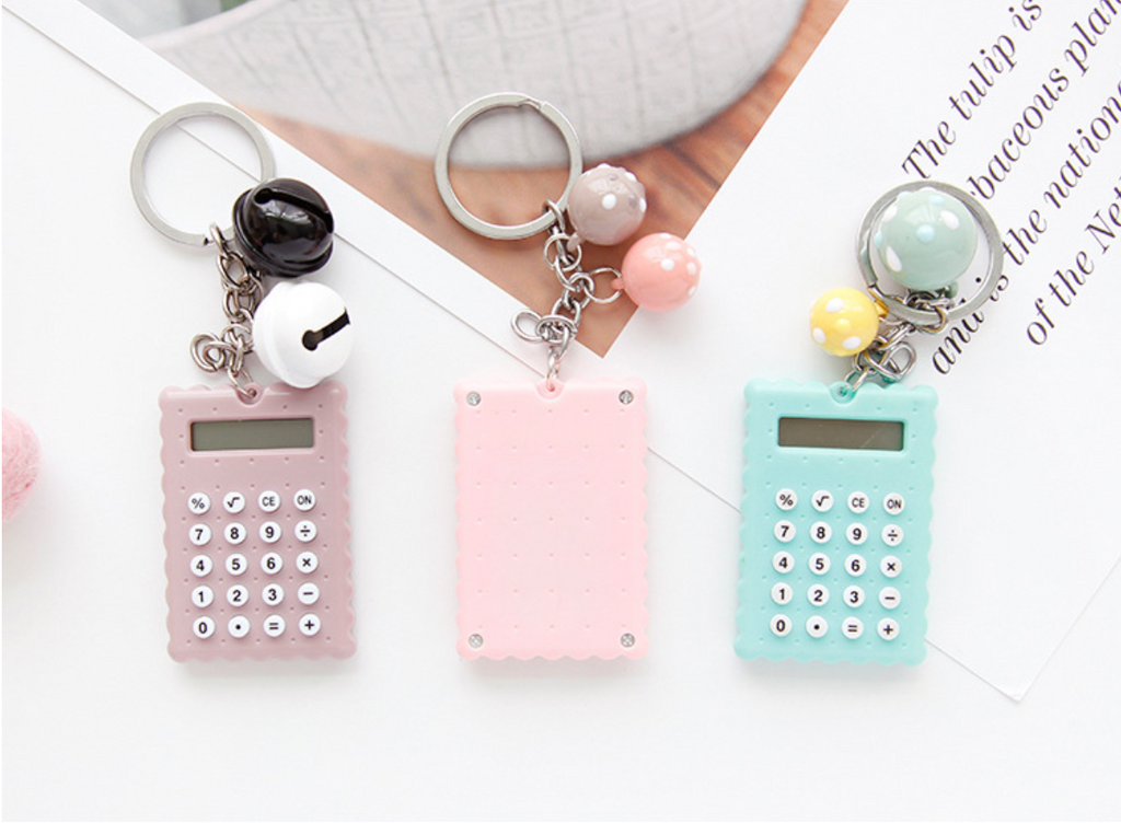 Kawaii Mini Calculator Keychain