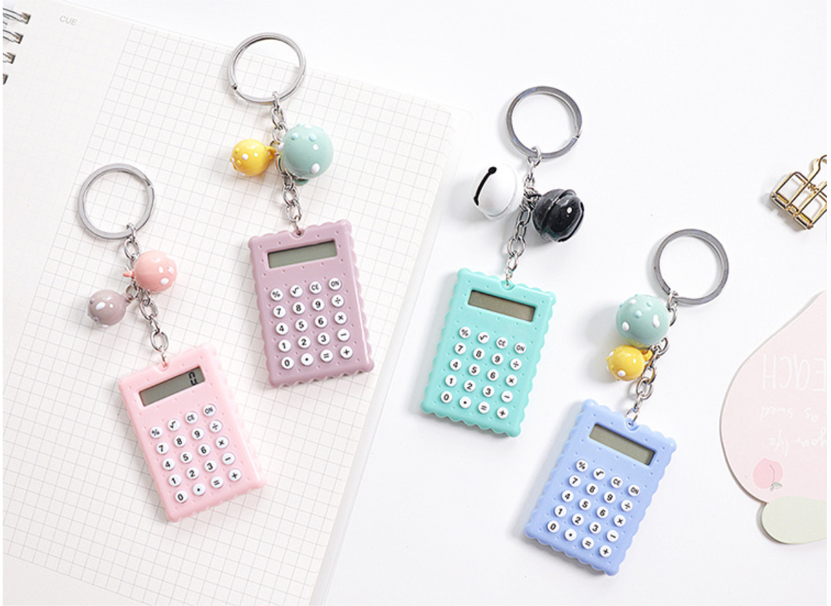 Kawaii Mini Calculator Keychain