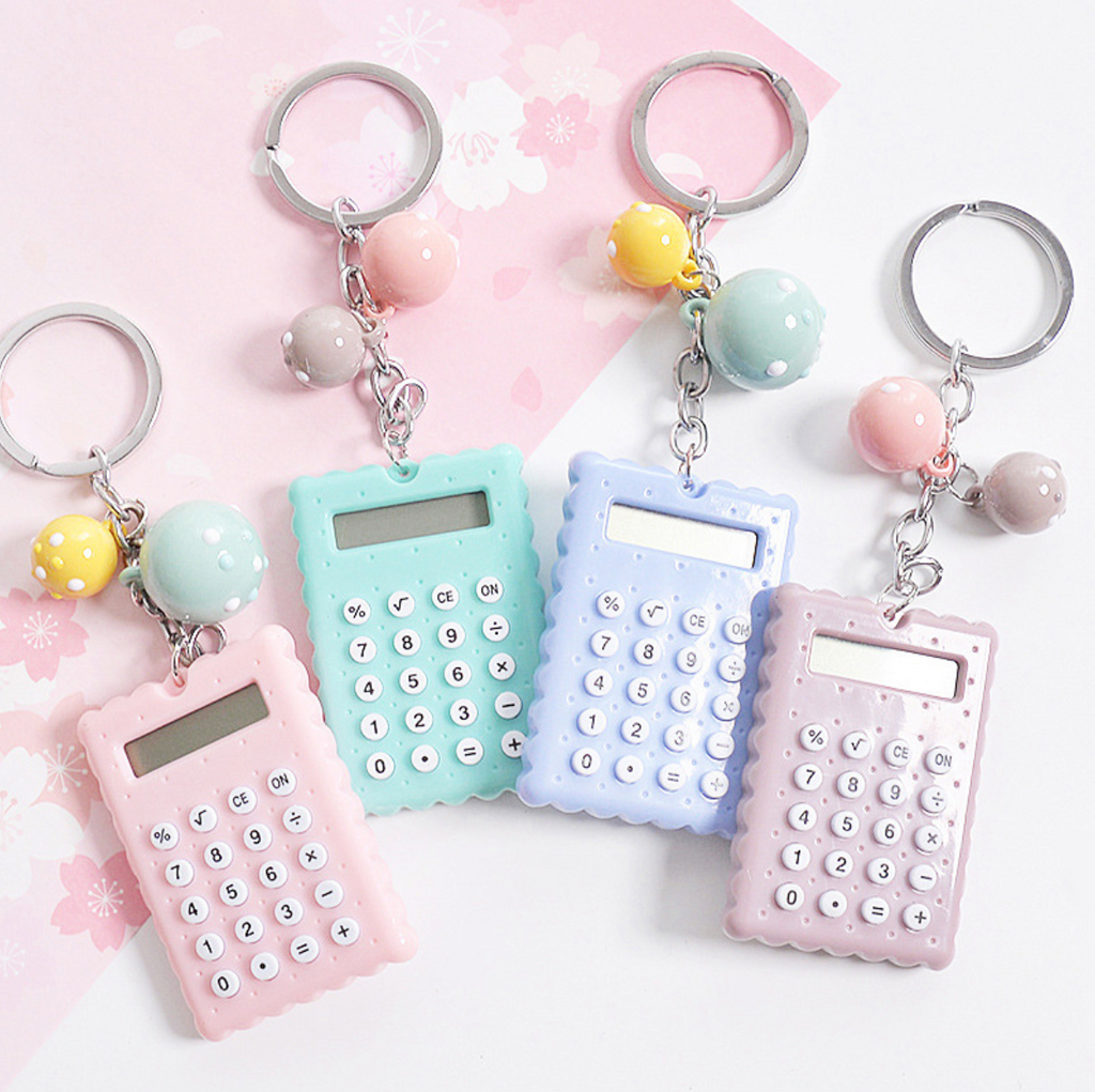Kawaii Mini Calculator Keychain