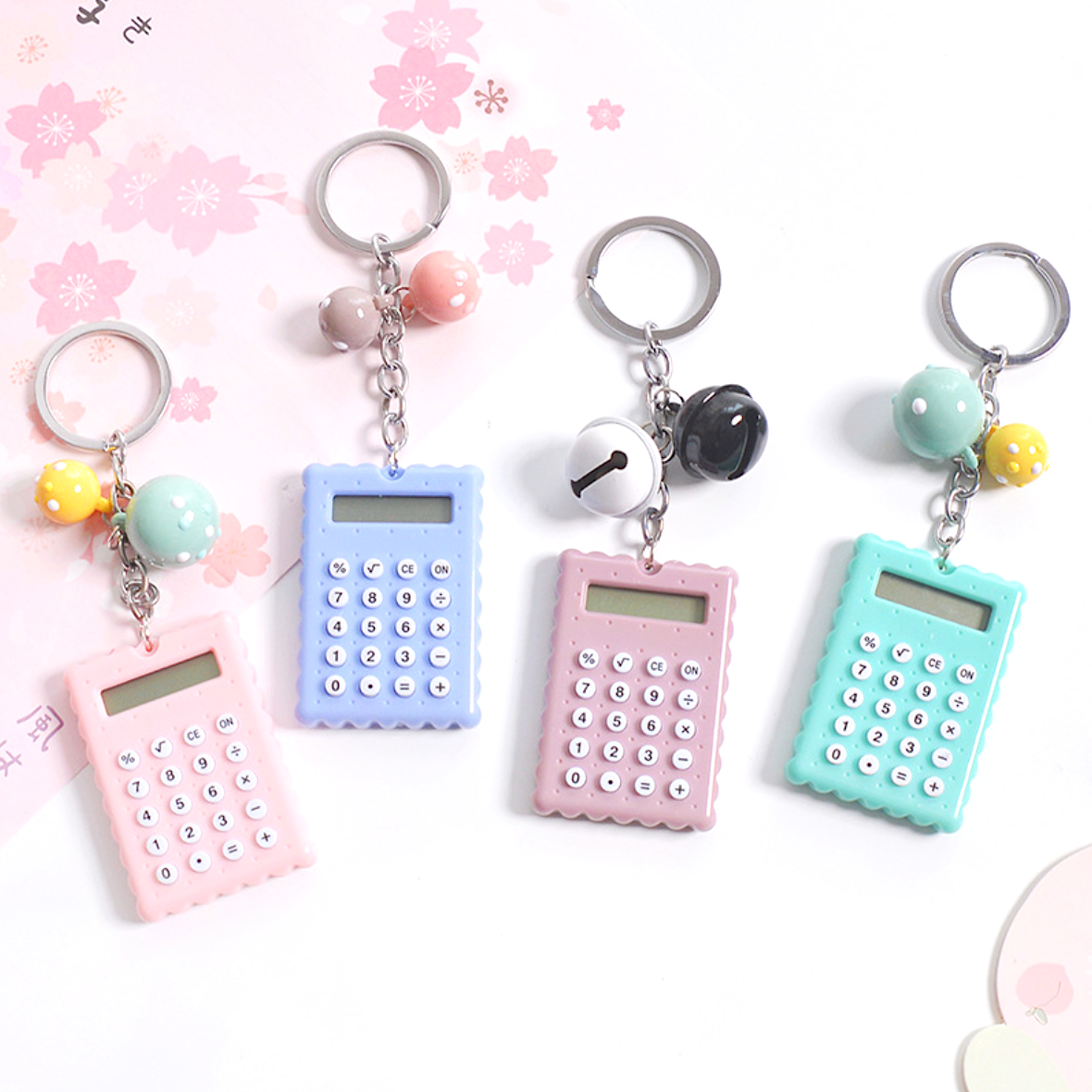 Kawaii Mini Calculator Keychain