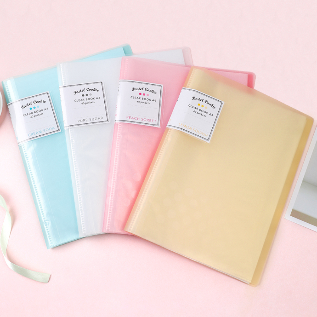 KOKUYO Pastel Cookie Clear Book - A4 - 30 Pockets