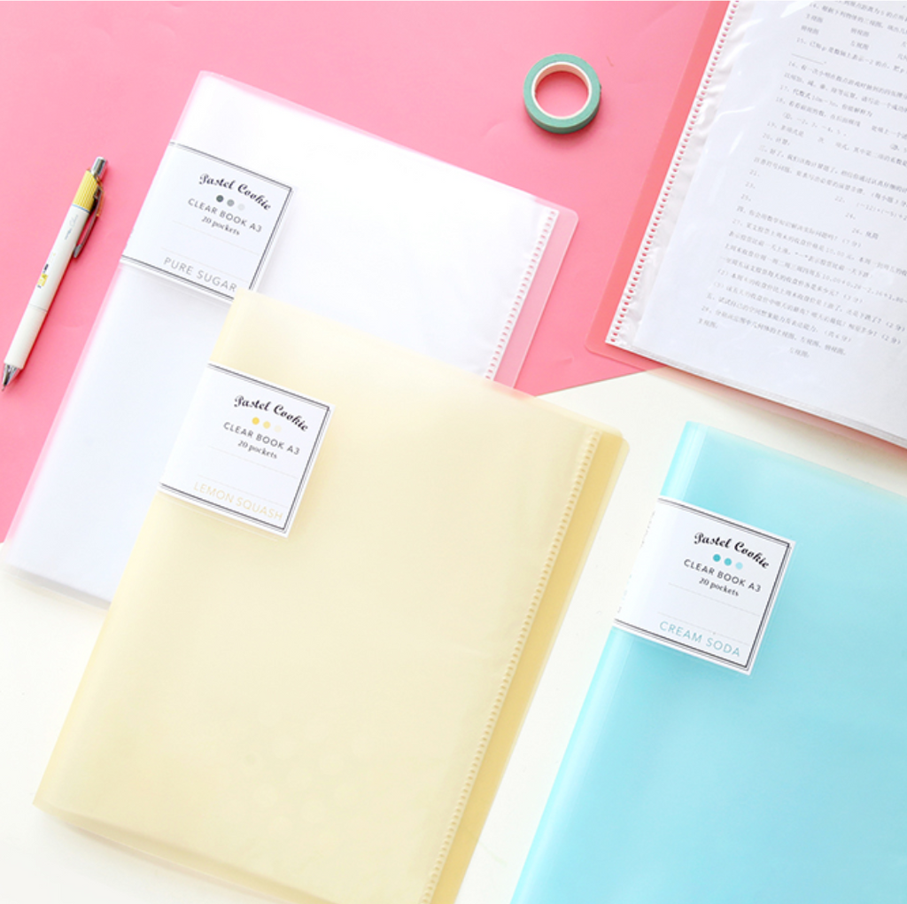 KOKUYO Pastel Cookie Clear Book - A4 - 30 Pockets