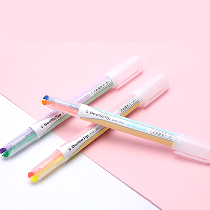 KOKUYO Beetle Tip Dual Color Highlighter