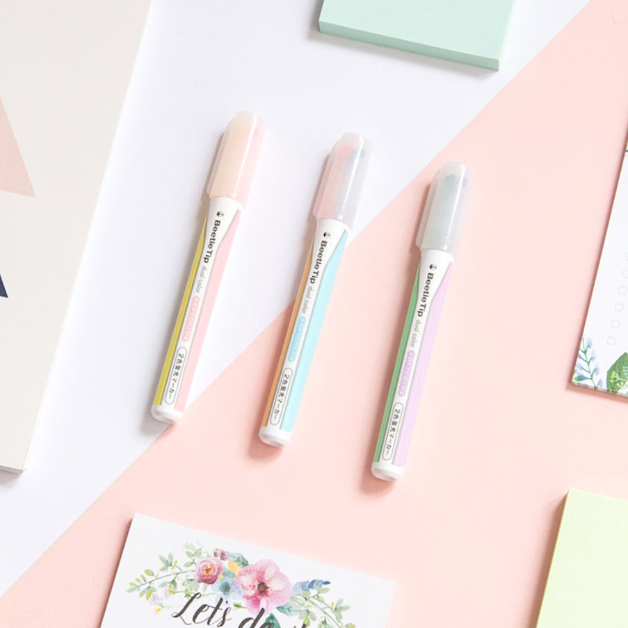 KOKUYO Beetle Tip Dual Color Highlighter