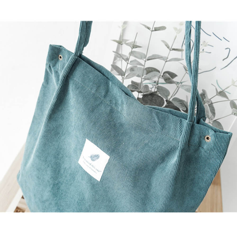 Korean Style Corduroy Tote Bag (6 Colors)