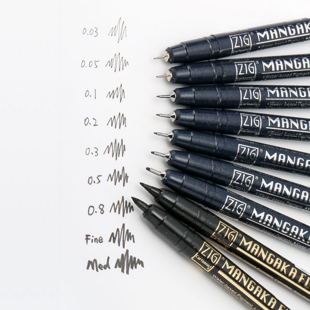 Kuretake ZIG Cartoonist Mangaka Flexible Pen - Fine - Black