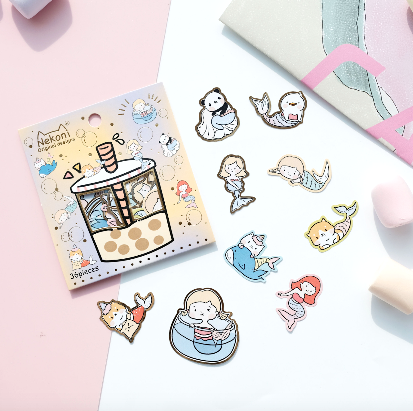 Nekoni Bubble Tea Stickers