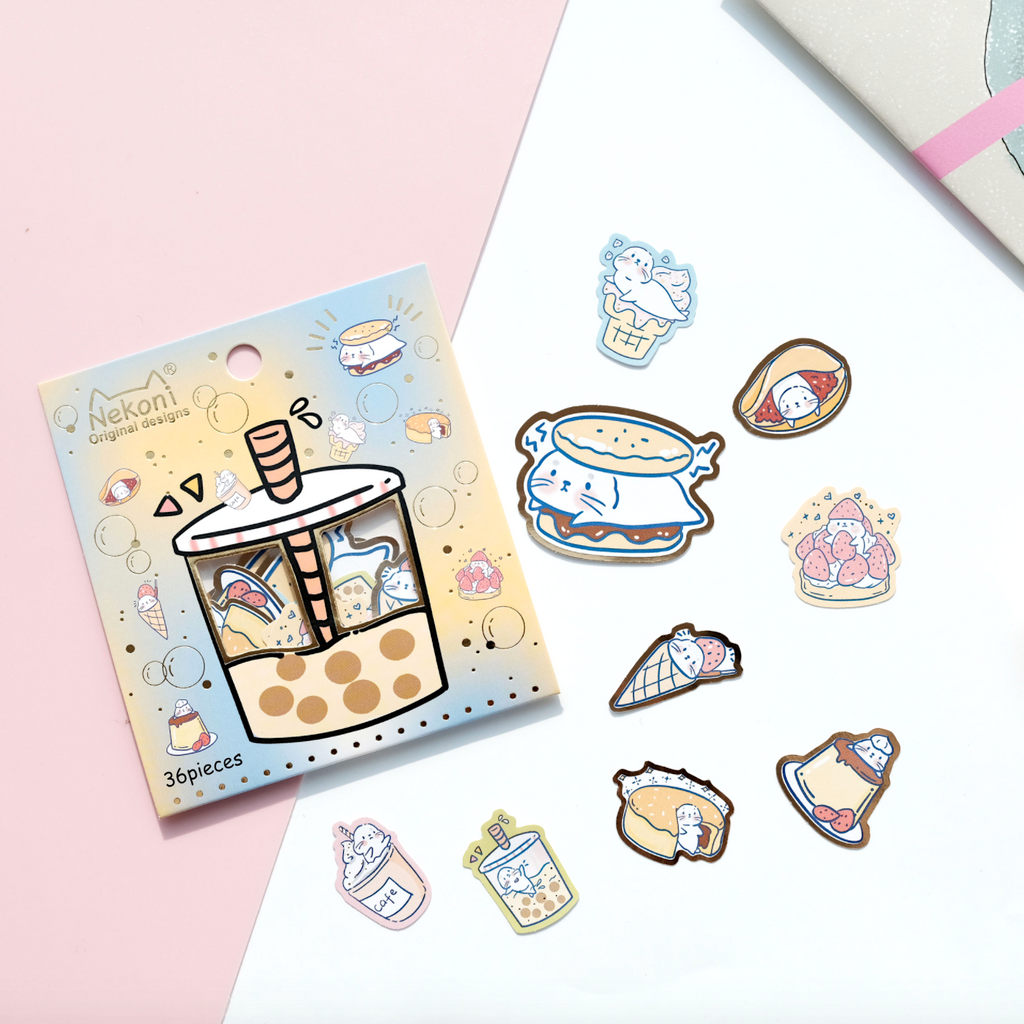 Nekoni Bubble Tea Stickers