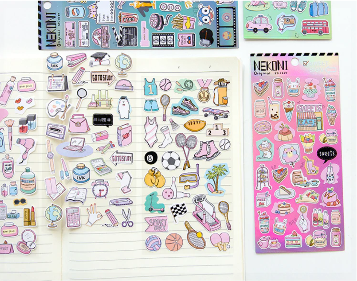 Nekoni Everday Life Stickers (5 Types)