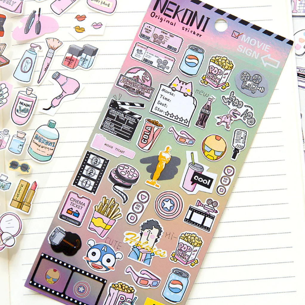Nekoni Everday Life Stickers (5 Types)