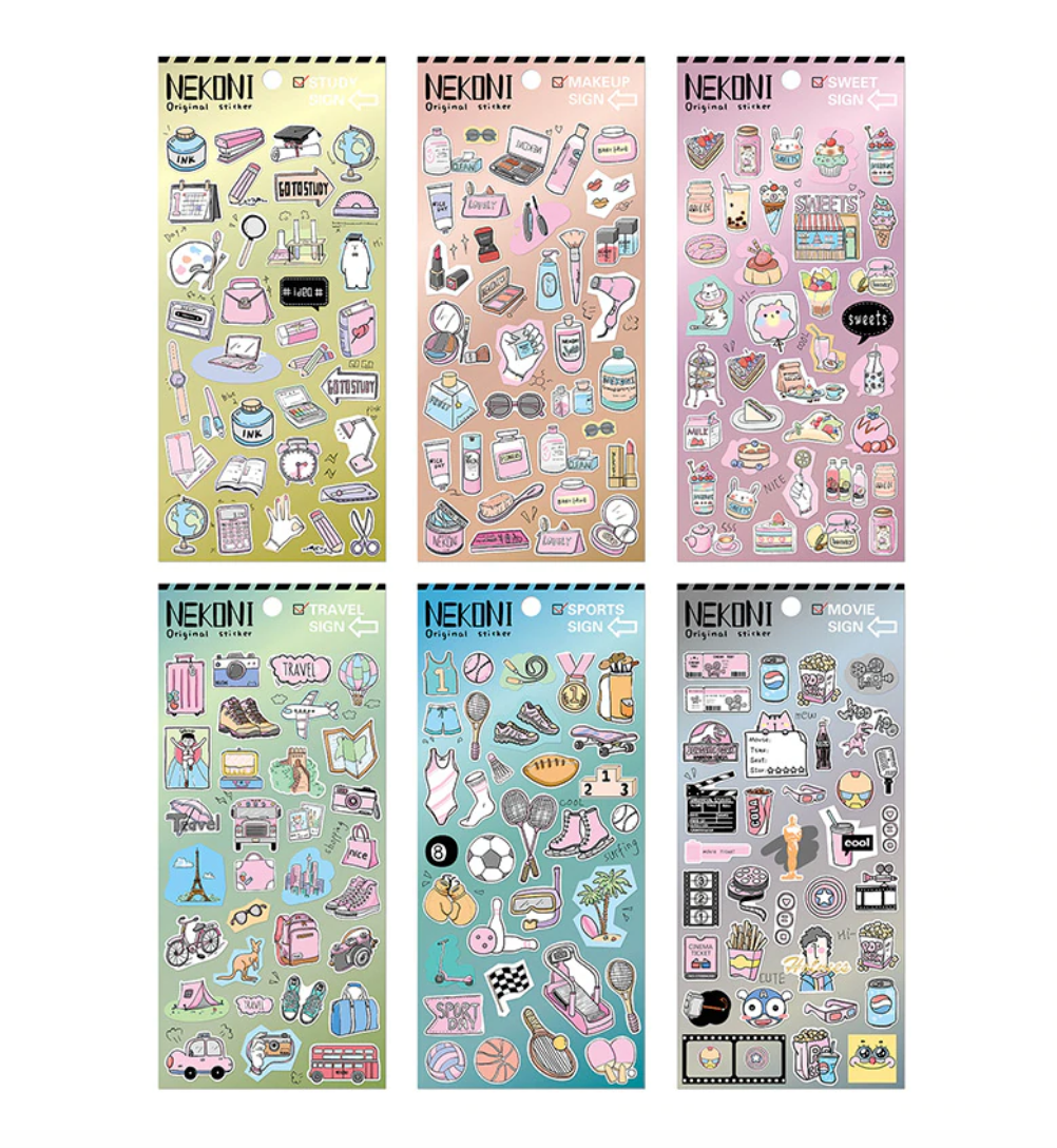 Nekoni Everday Life Stickers (5 Types)