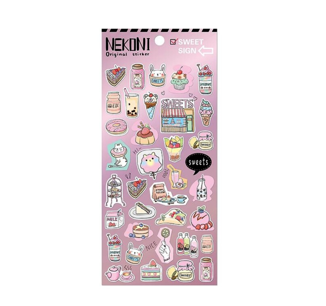 Nekoni Everday Life Stickers (5 Types)