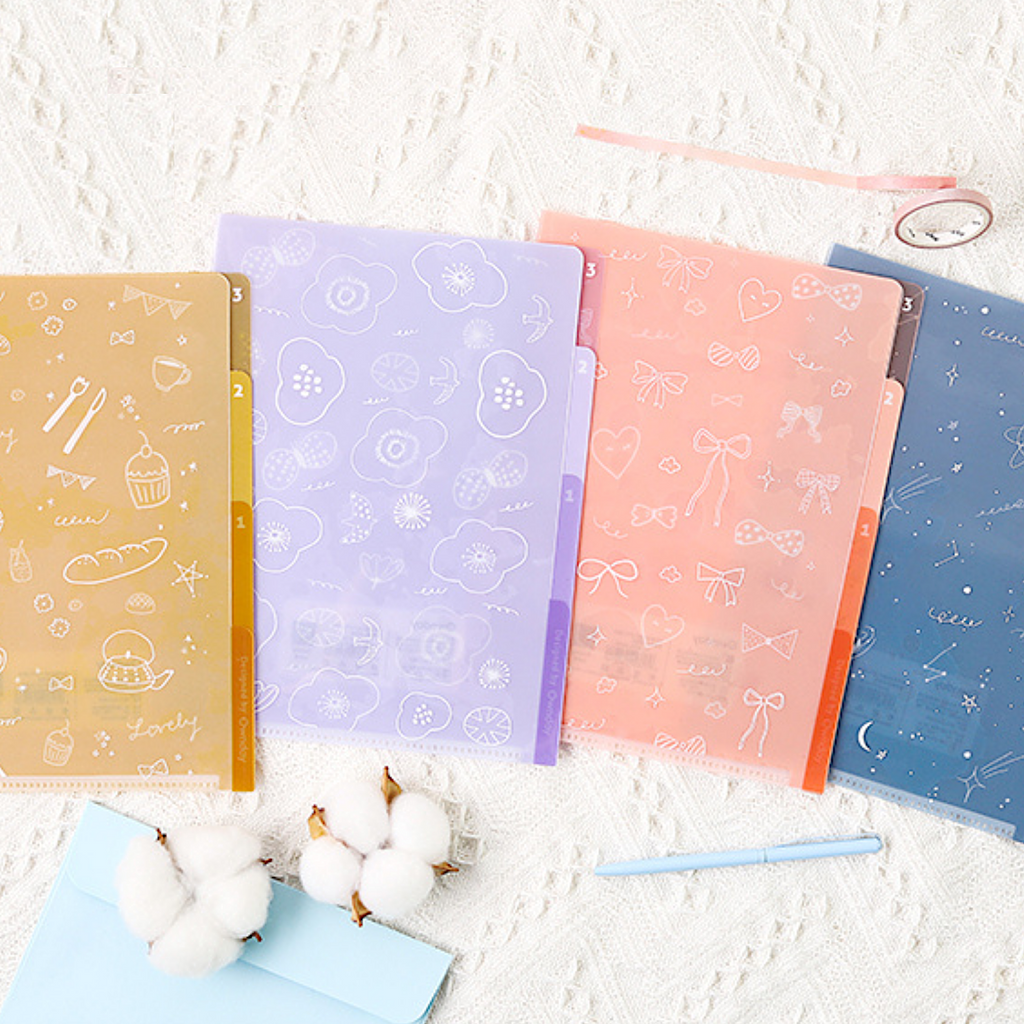 Sweet Life Clear Folder With Dividers - A4