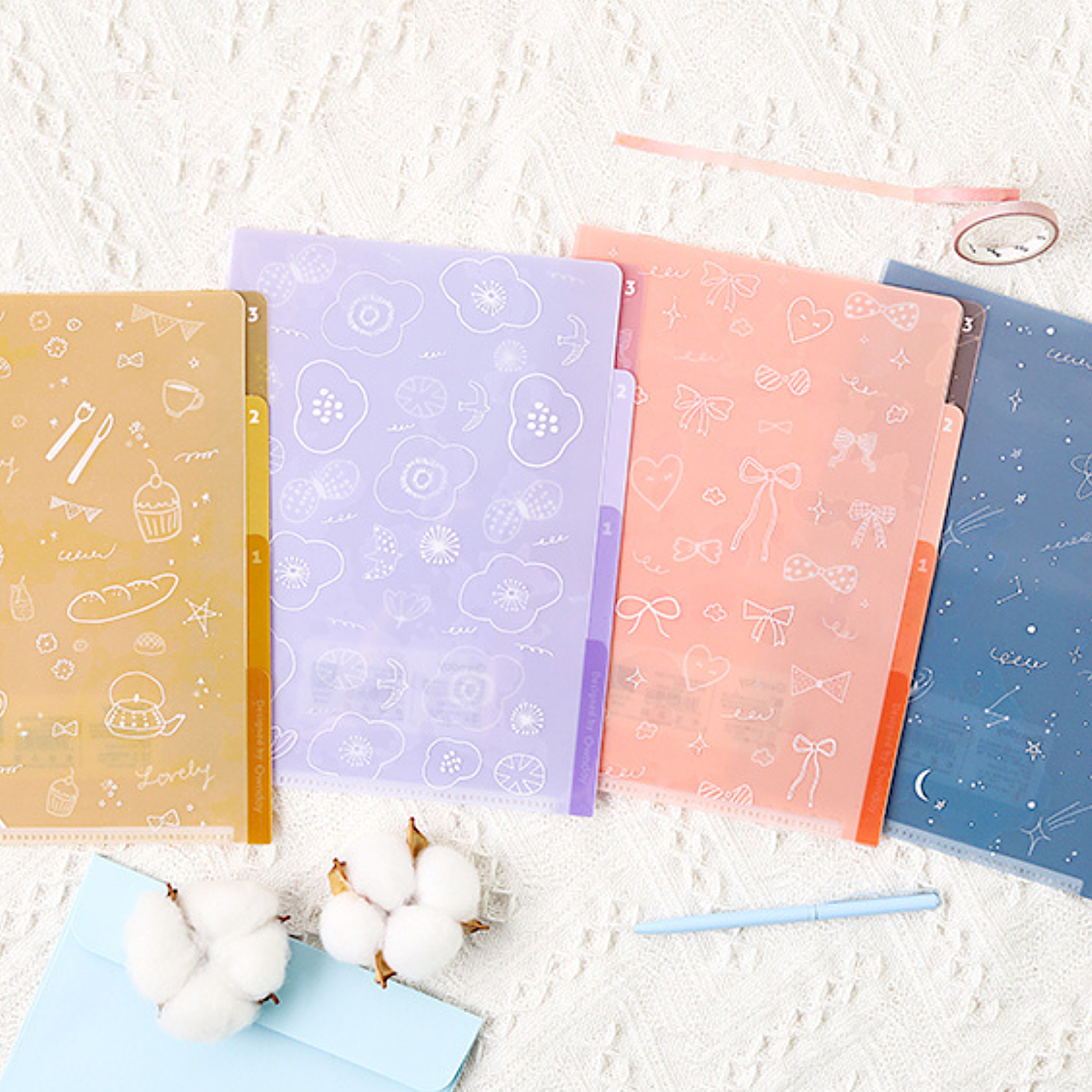 Sweet Life Clear Folder With Dividers - A4