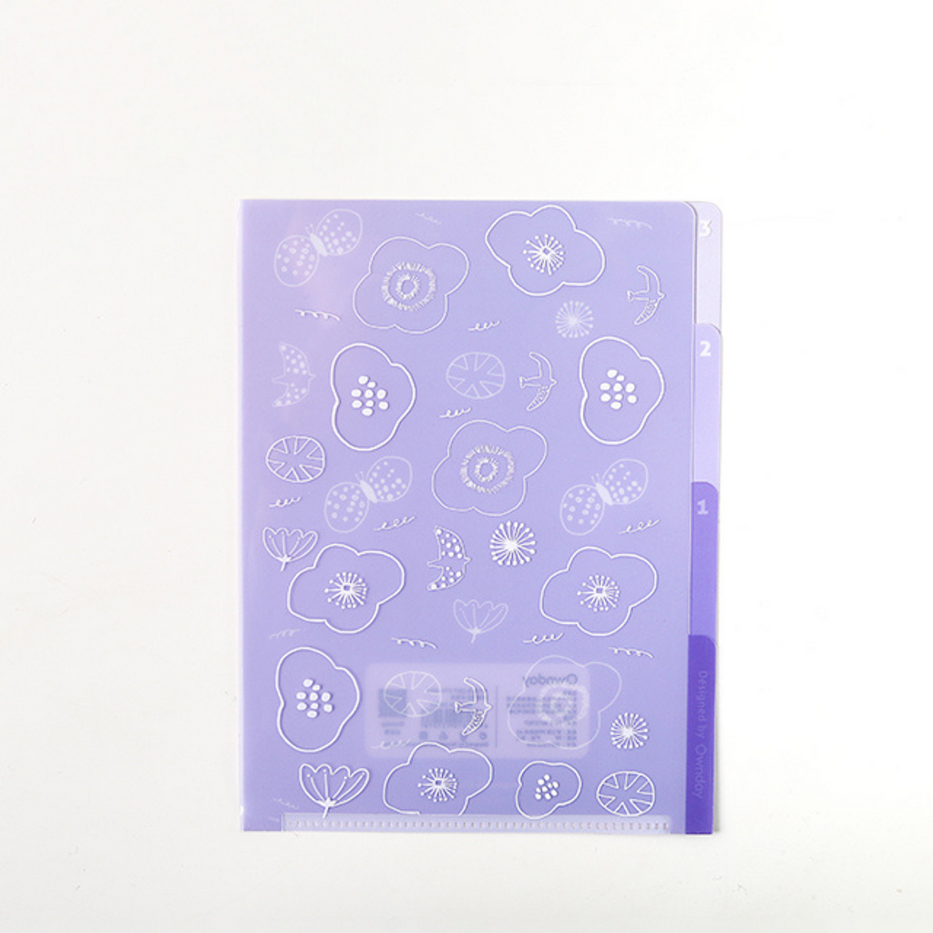 Sweet Life Clear Folder With Dividers - A4