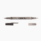 Tombow Fudenosuke Brush Pen - Twin Tip - Gray/Black