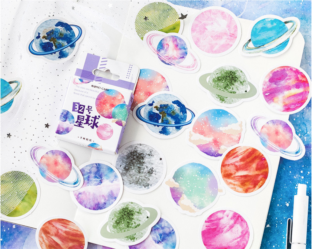 Colorful Universe Paper Stickers