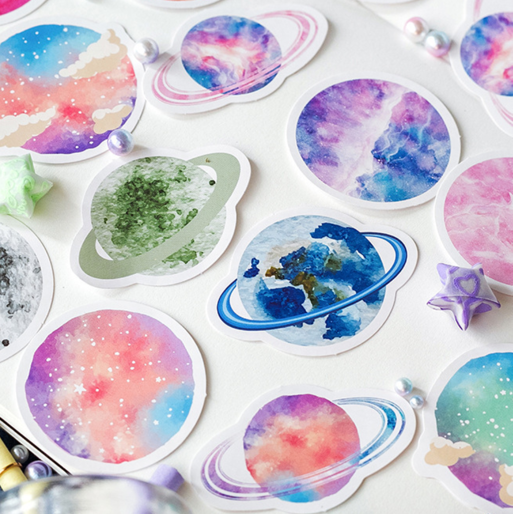 Colorful Universe Paper Stickers