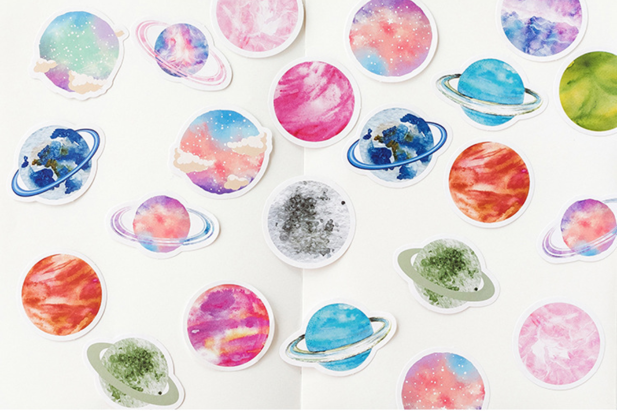 Colorful Universe Paper Stickers