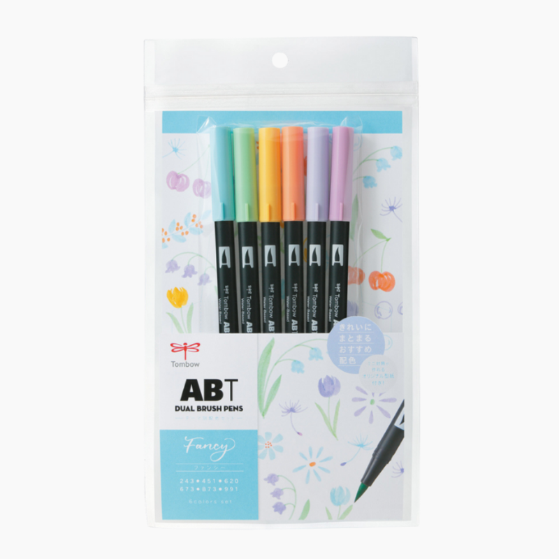 Tombow ABT Dual Brush Pen - 6 Color Set - Fancy
