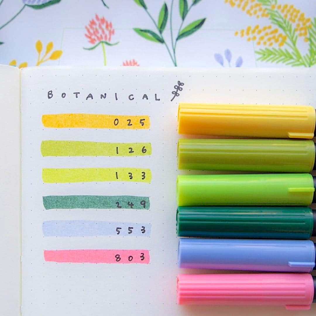 Tombow ABT Dual Brush Pen - 6 Color Set - Botanical