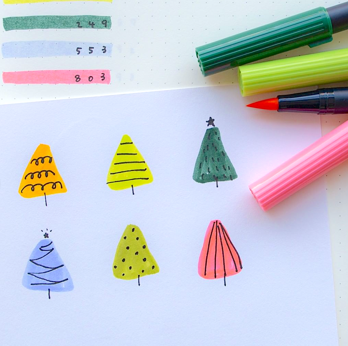 Tombow ABT Dual Brush Pen - 6 Color Set - Botanical