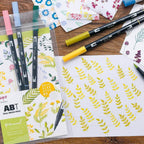 Tombow ABT Dual Brush Pen - 6 Color Set - Botanical