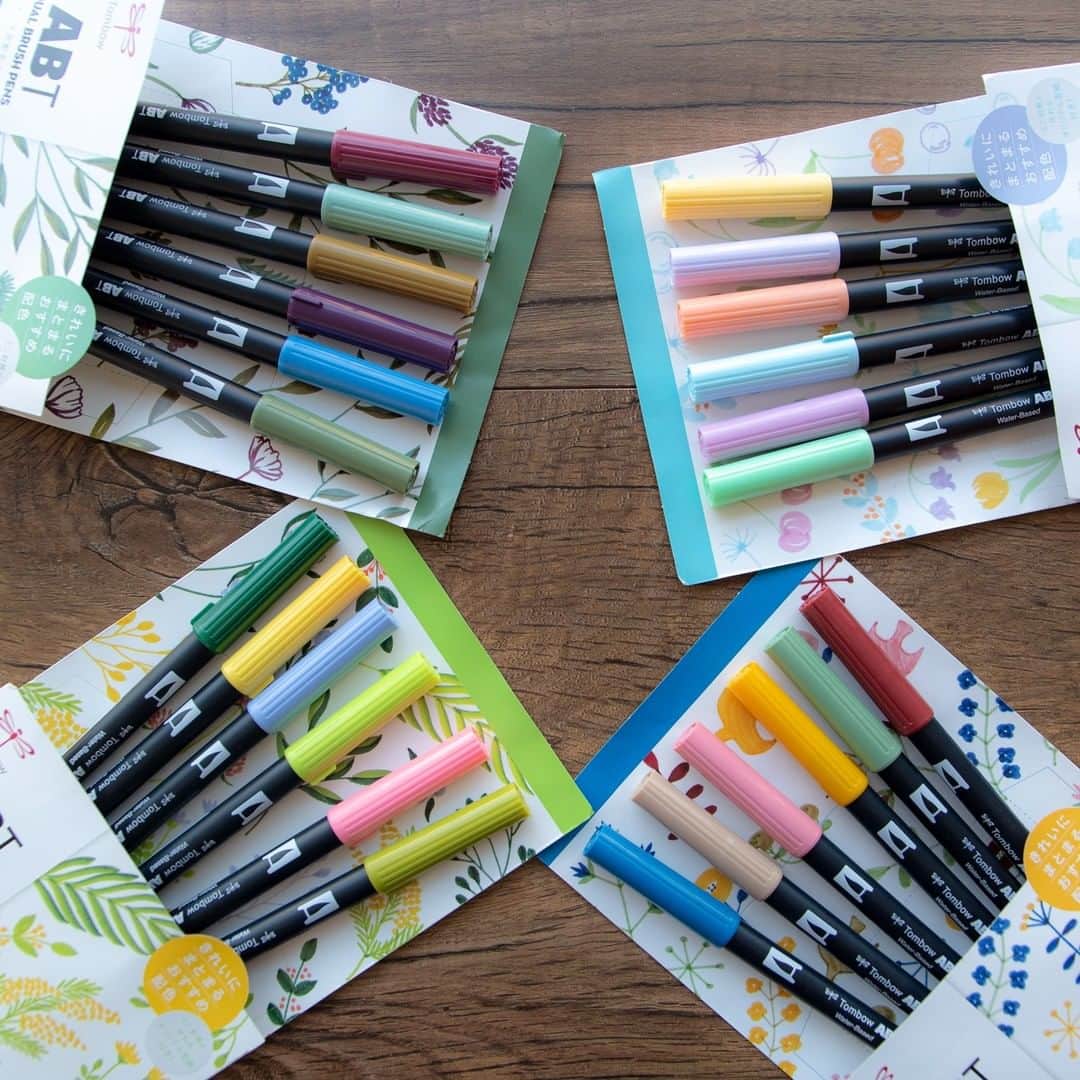 Tombow ABT Dual Brush Pen - 6 Color Set - Botanical