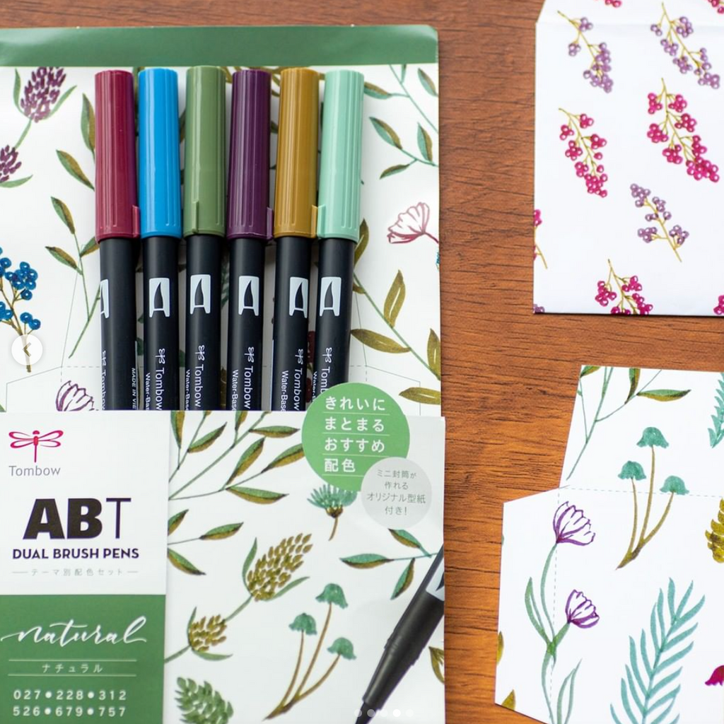 Tombow ABT Dual Brush Pen - 6 Color Set - Natural