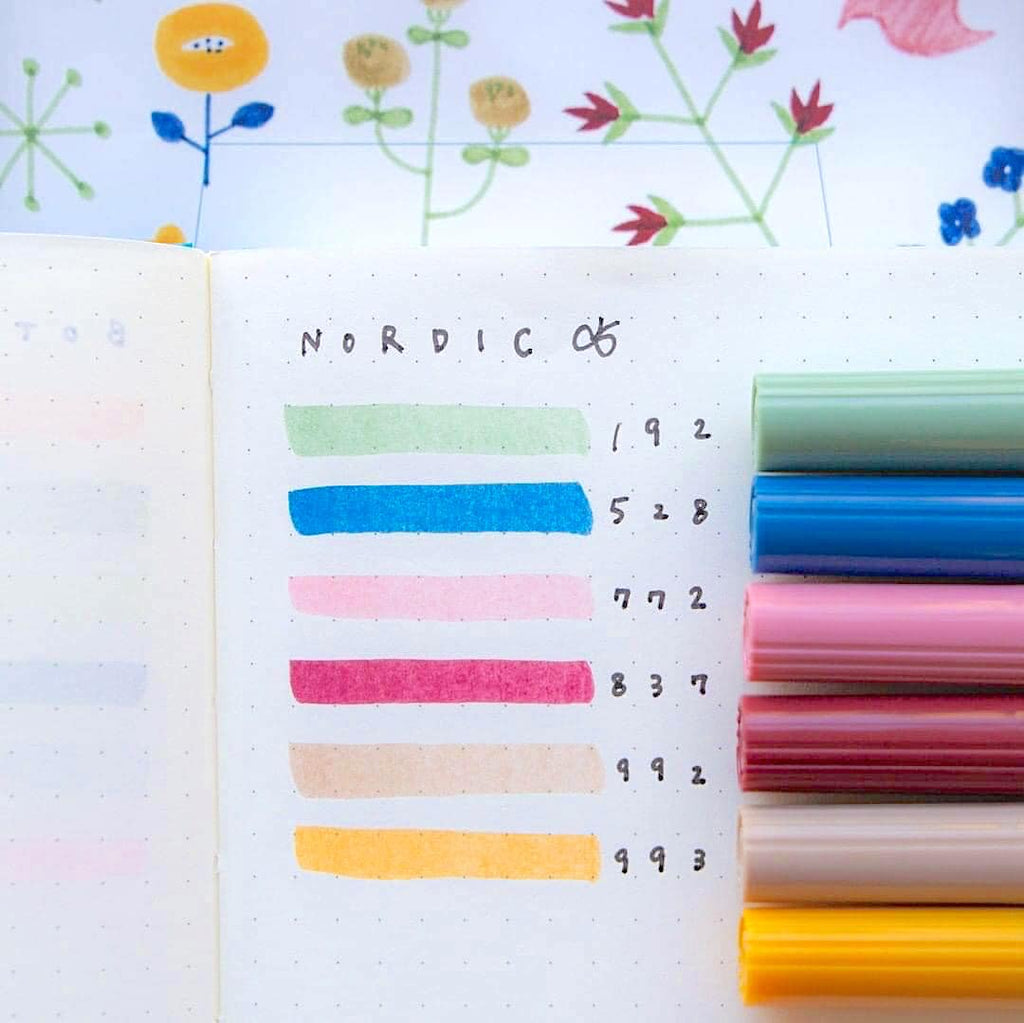Tombow ABT Dual Brush Pen - 6 Color Set - Nordic