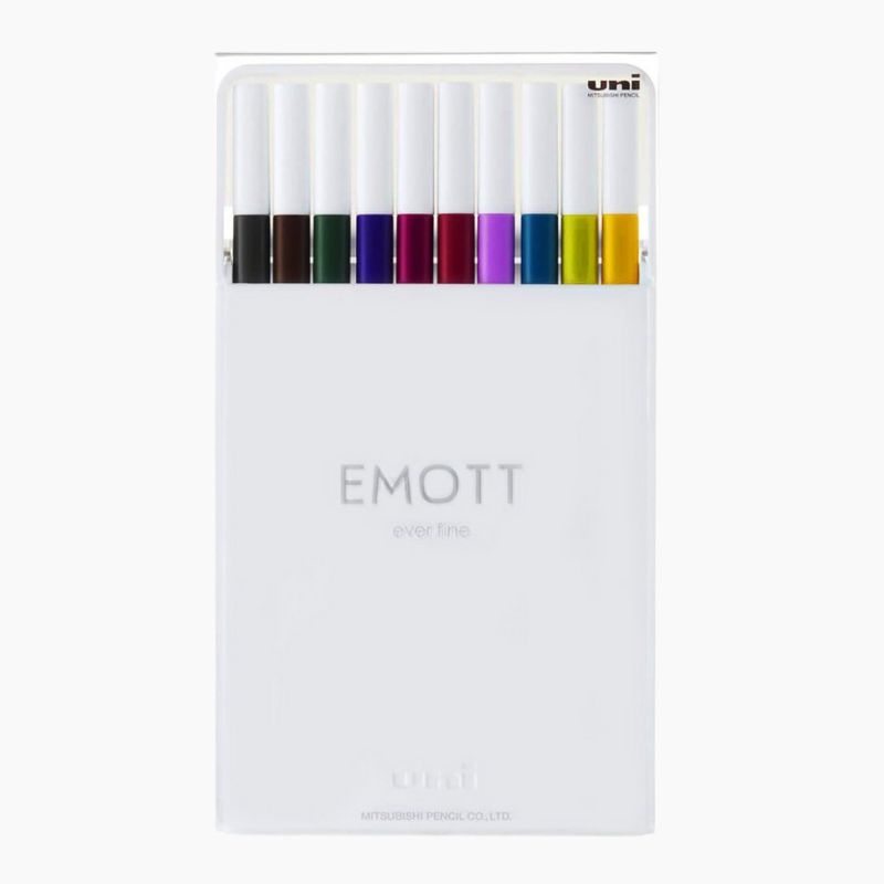 Uni EMOTT Sign Pen - 0.4 mm - 10 Color Set